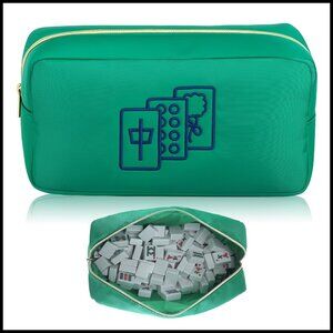 Mahjong Tile Storage Bag Zipper Pouch Board Game Accessories Travel Organizer